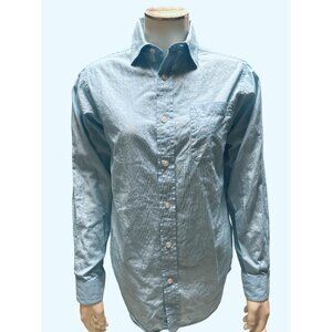 Class Club Boys Light Blue Button Up Long Sleeve Shirt Size 14